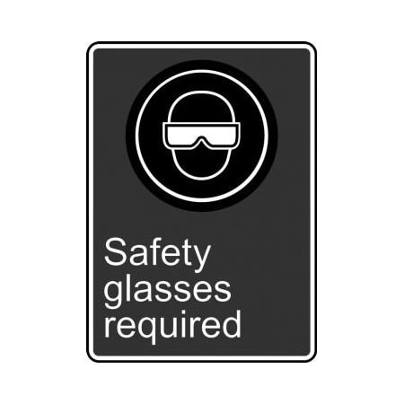 SAFETY SIGN SAFETY GLASSES REQUIRED MCSA560XL